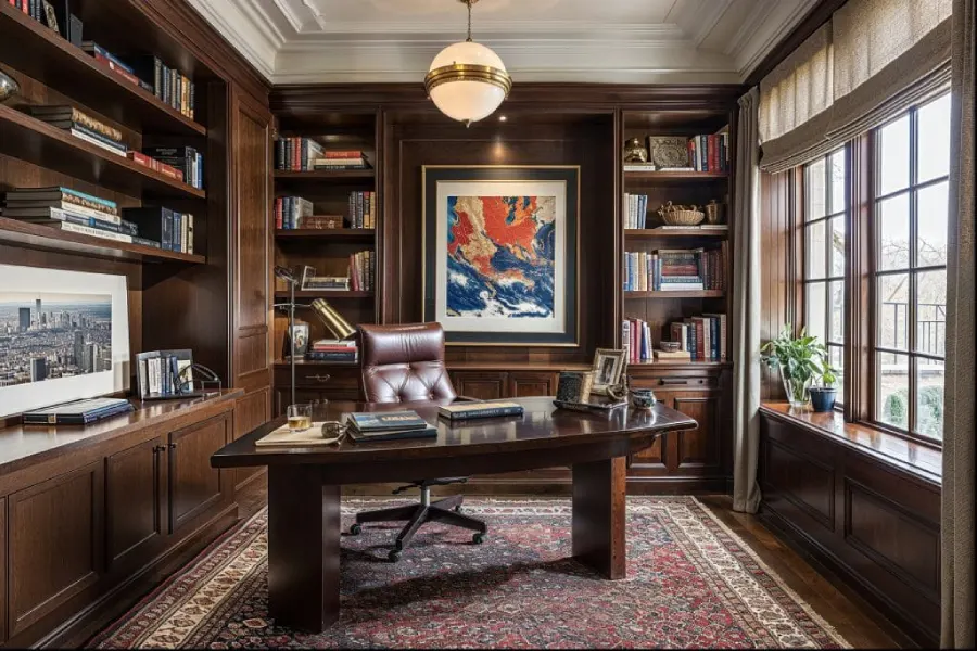 اتاق کار به سبک معماری کلاسیک