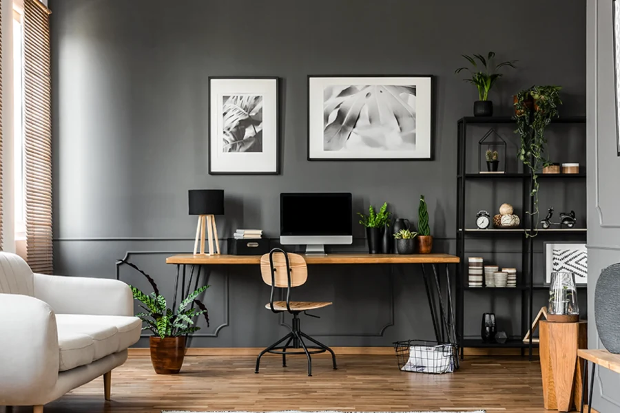 اتاق کار به سبک نئوکلاسیک در معماری داخلی