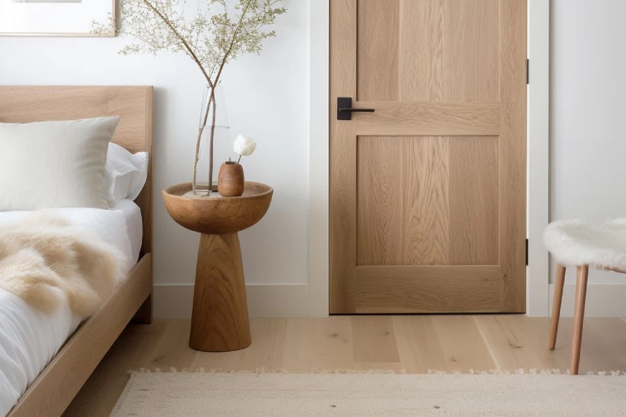 درب تمام چوب اتاق خواب