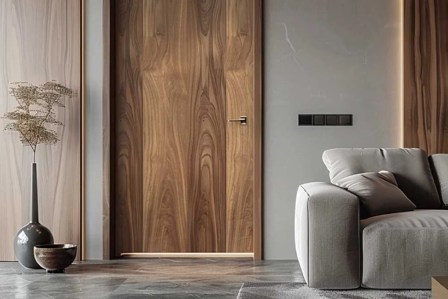 درب تمام چوب برای ورودی