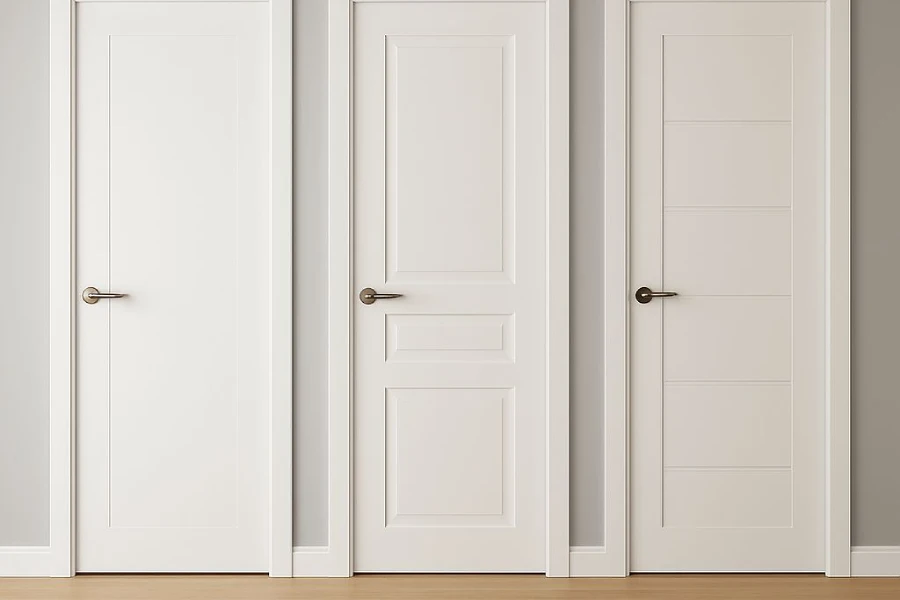 درب تمام چوب سفید